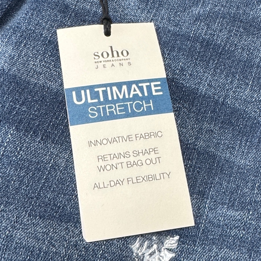 Soho Women's denim two tone ultimate stretch Ankle Jeans NWT 14 - Picture 13 of 14